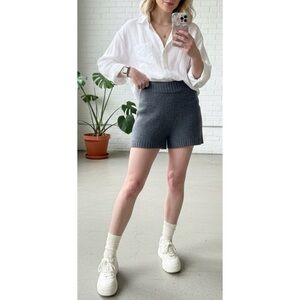 RAILS Clover Shorts Wool Cashmere Blend Stretch Loungewear Gray Womens Sz Small